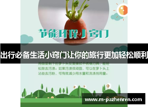 出行必备生活小窍门让你的旅行更加轻松顺利